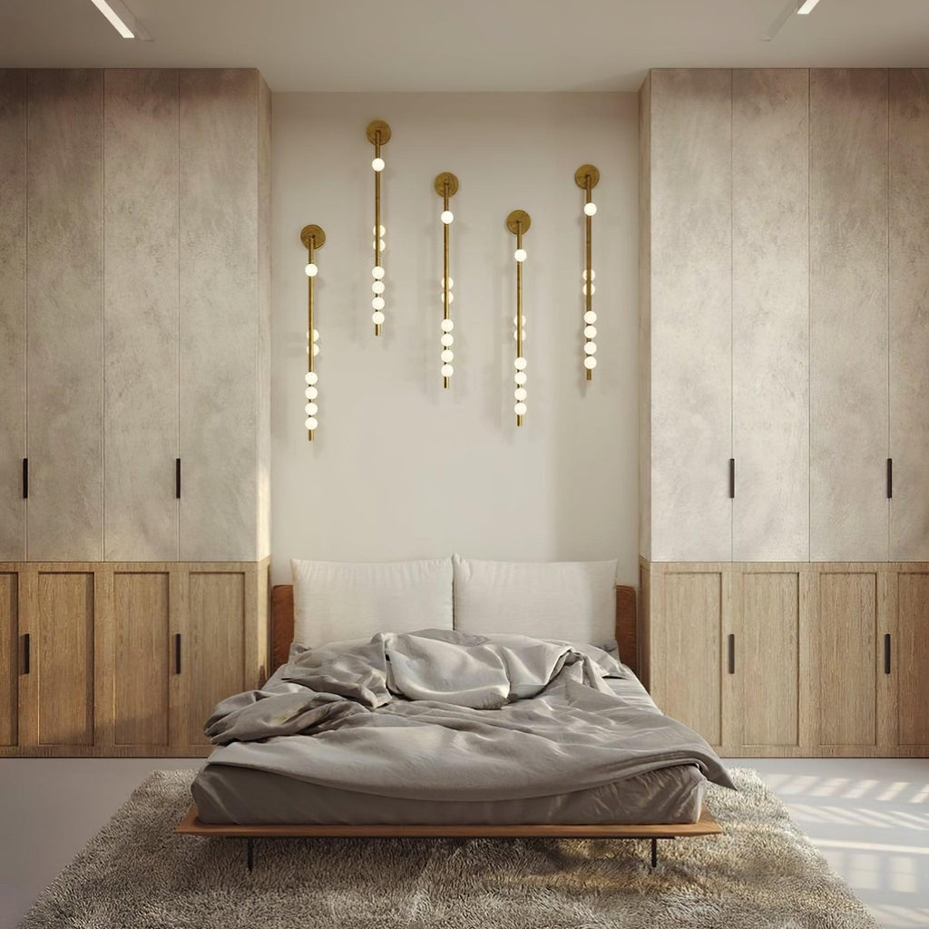 Wall Lamp With Brass Glass Tube Lighting Lobby