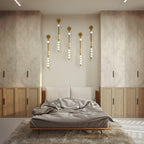 Wall Lamp With Brass Glass Tube Lighting Lobby
