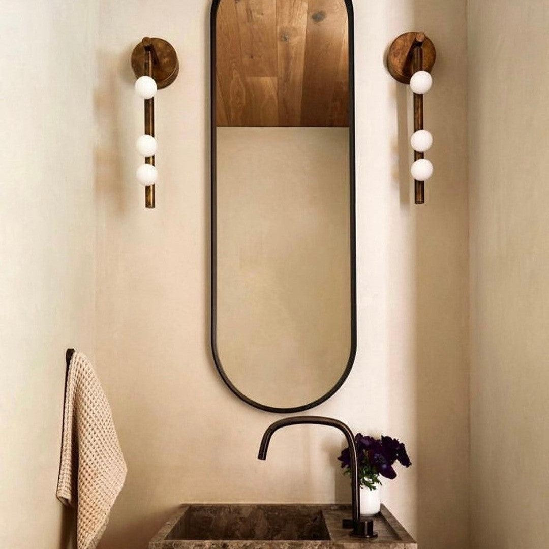 Wall Lamp With Brass Glass Tube Lighting Lobby