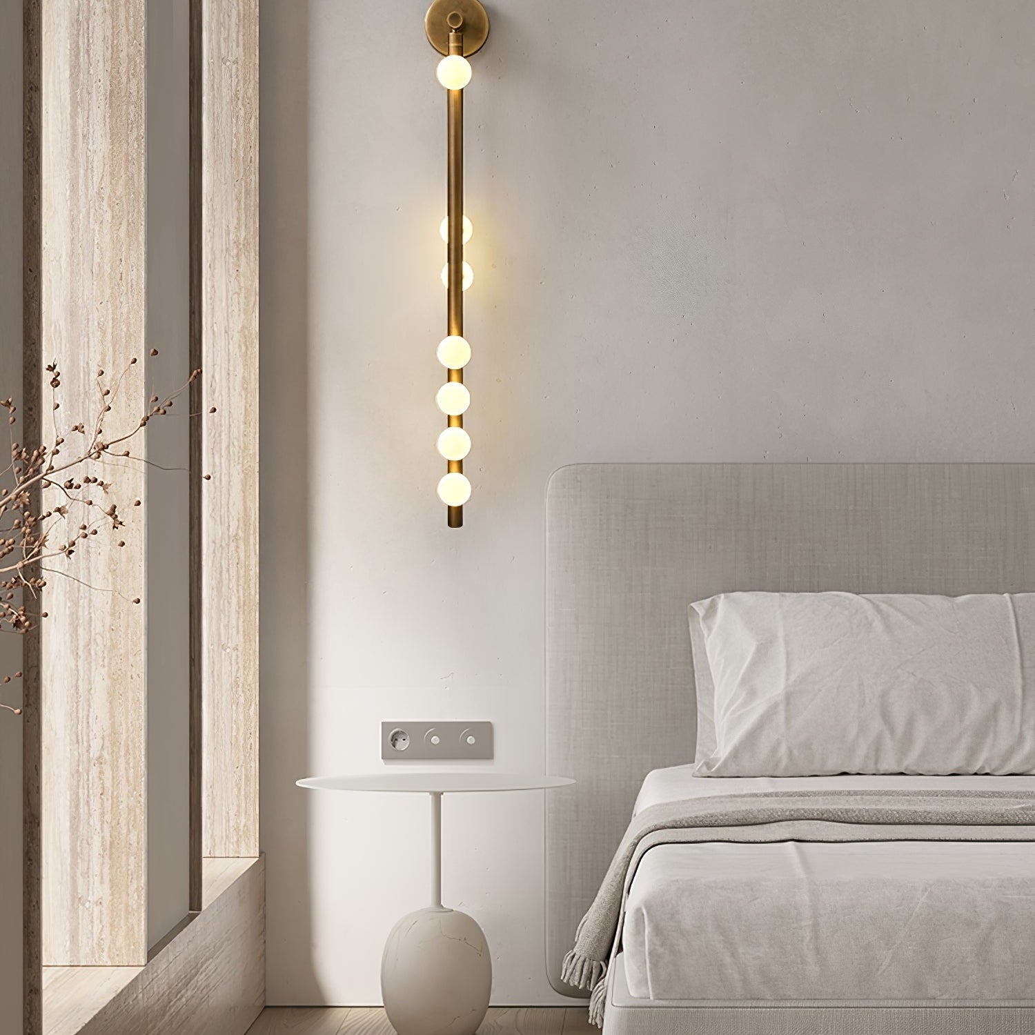 Wall Lamp With Brass Glass Tube Lighting Lobby