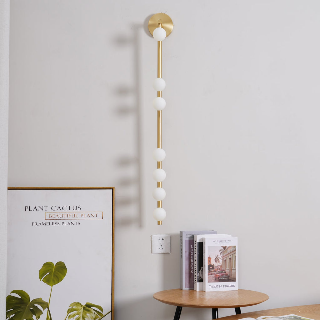 Wall Lamp With Brass Glass Tube Lighting Lobby