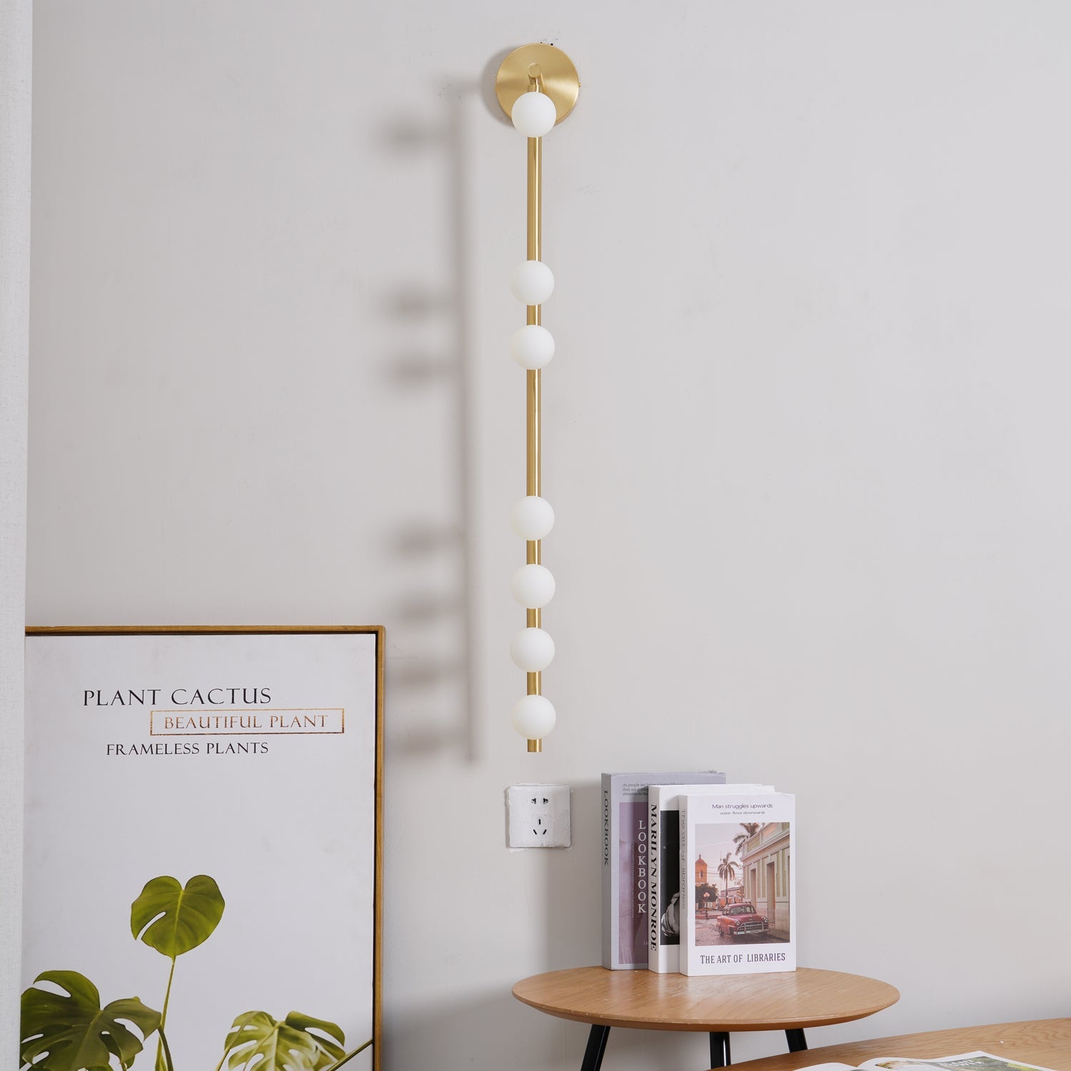 Wall Lamp With Brass Glass Tube Lighting Lobby