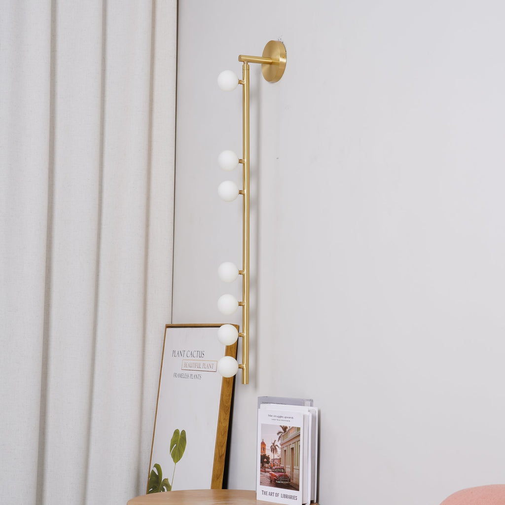 Wall Lamp With Brass Glass Tube Lighting Lobby