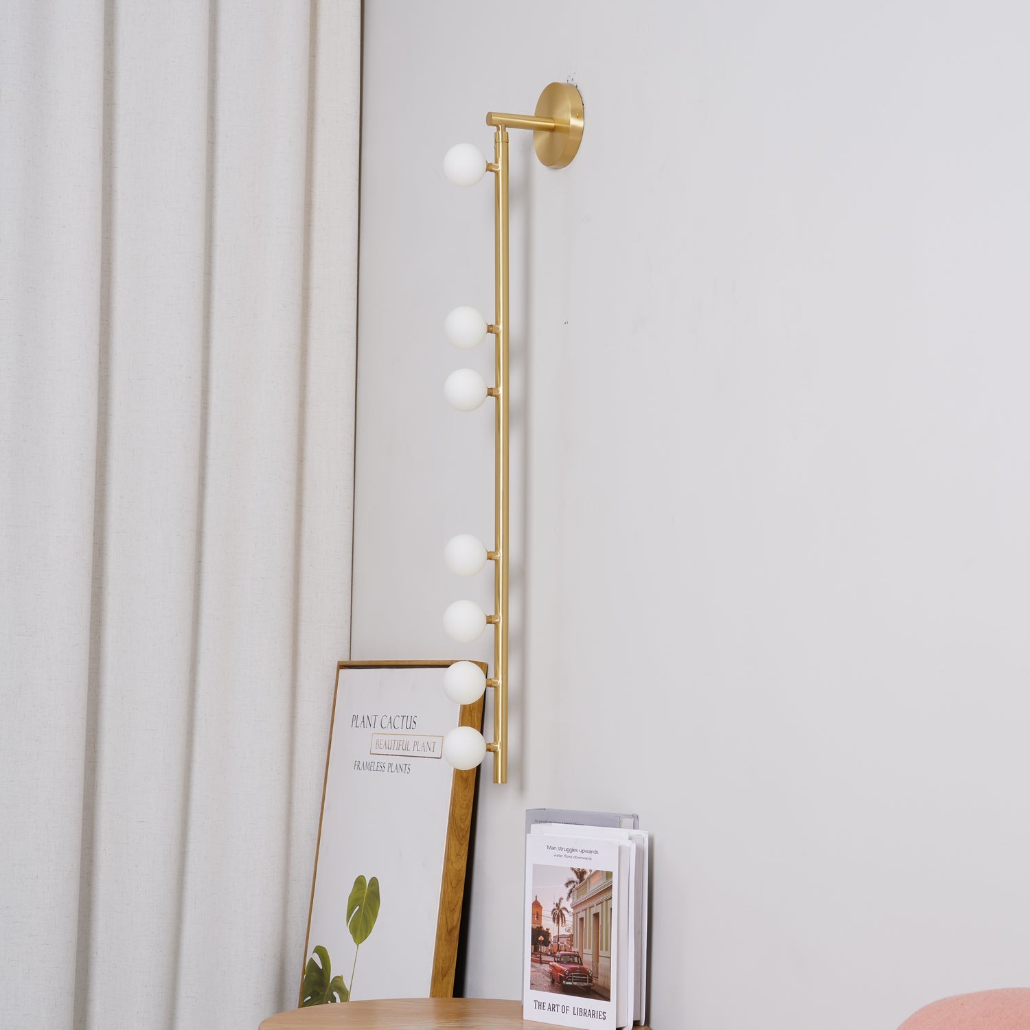 Wall Lamp With Brass Glass Tube Lighting Lobby