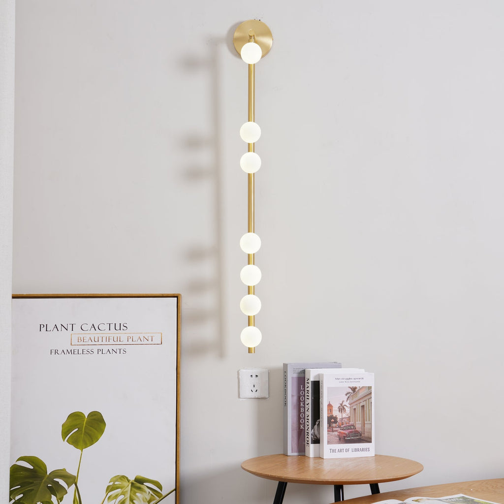Wall Lamp With Brass Glass Tube Lighting Lobby
