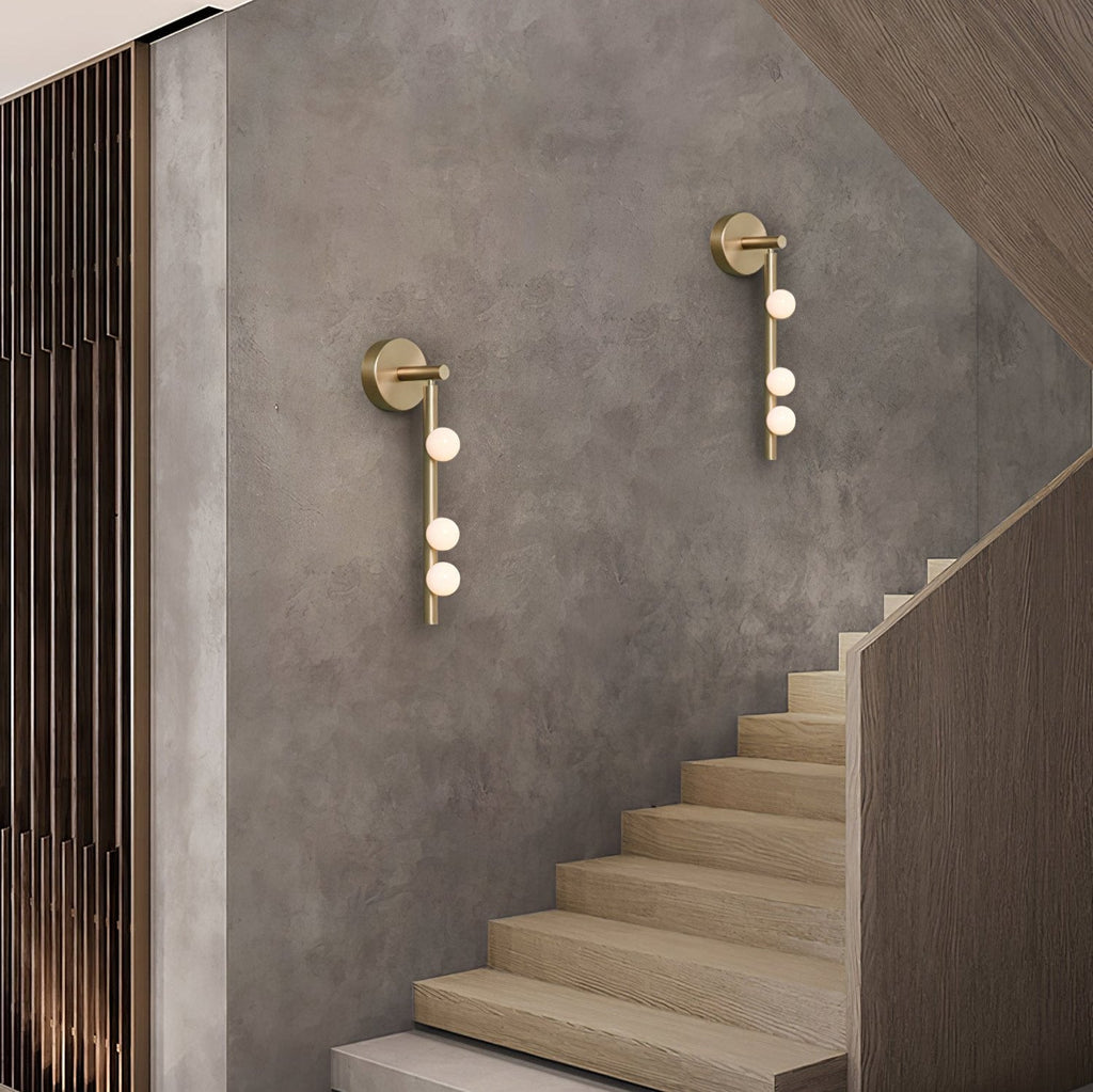 Wall Lamp With Brass Glass Tube Lighting Lobby