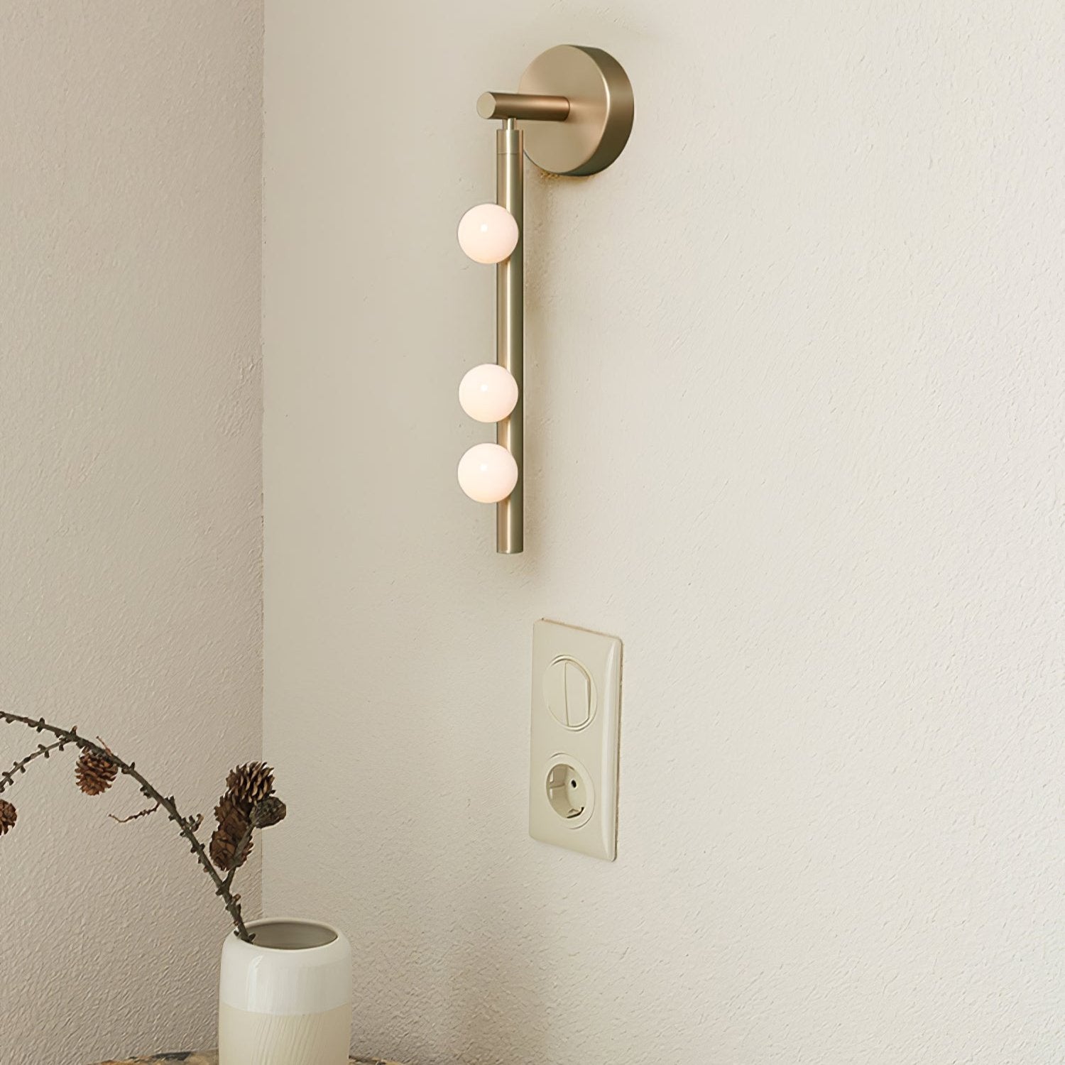Wall Lamp With Brass Glass Tube Lighting Lobby