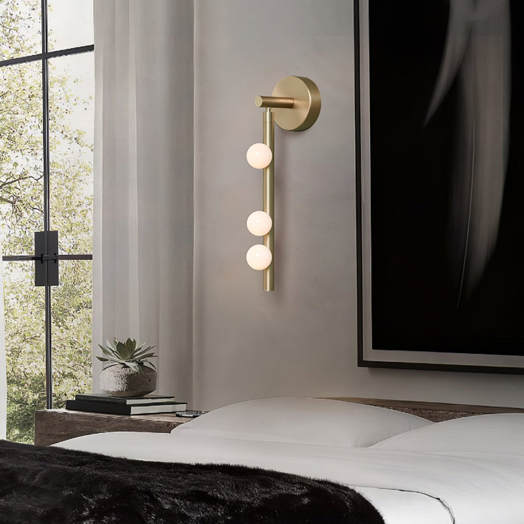Wall Lamp With Brass Glass Tube Lighting Lobby