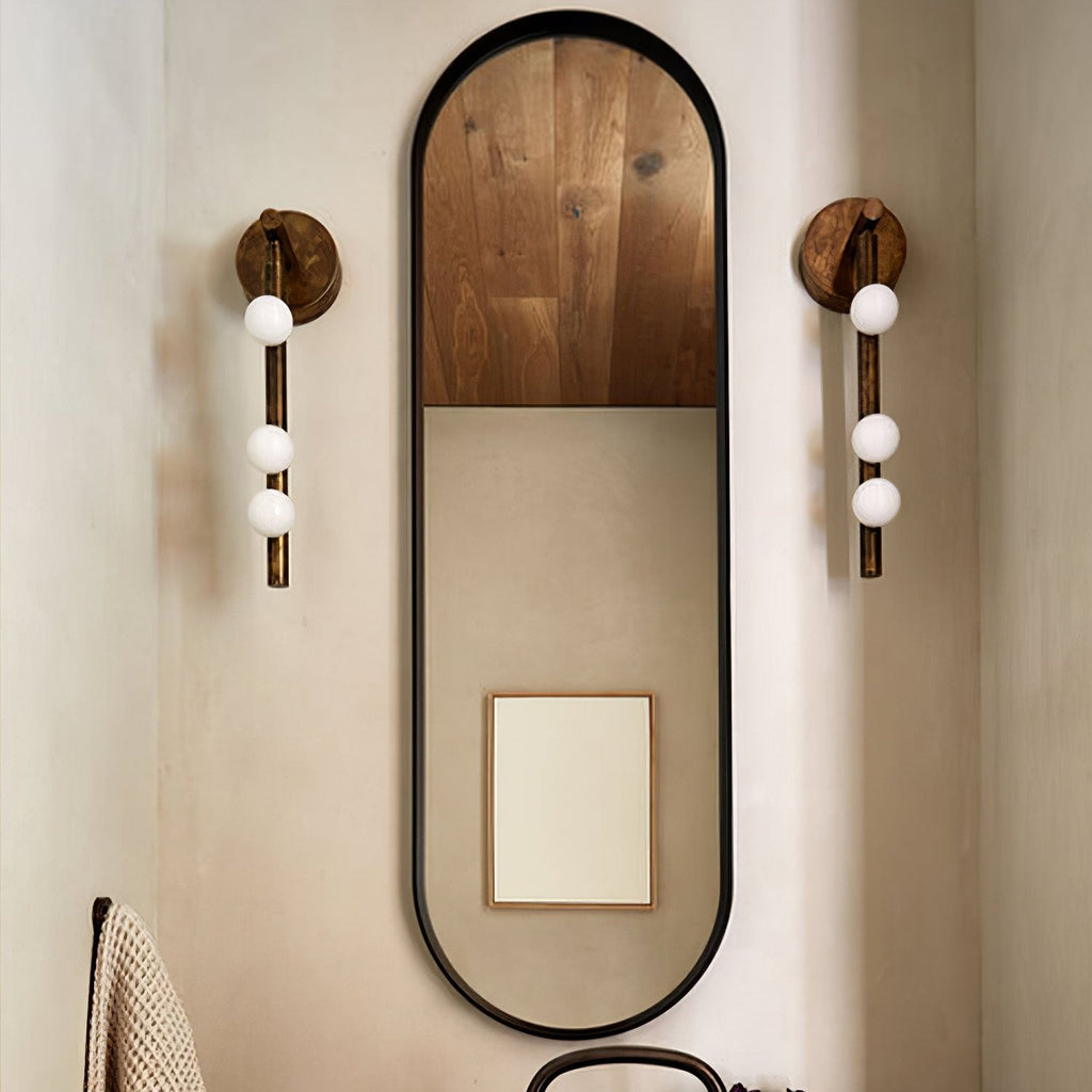 Wall Lamp With Brass Glass Tube Lighting Lobby