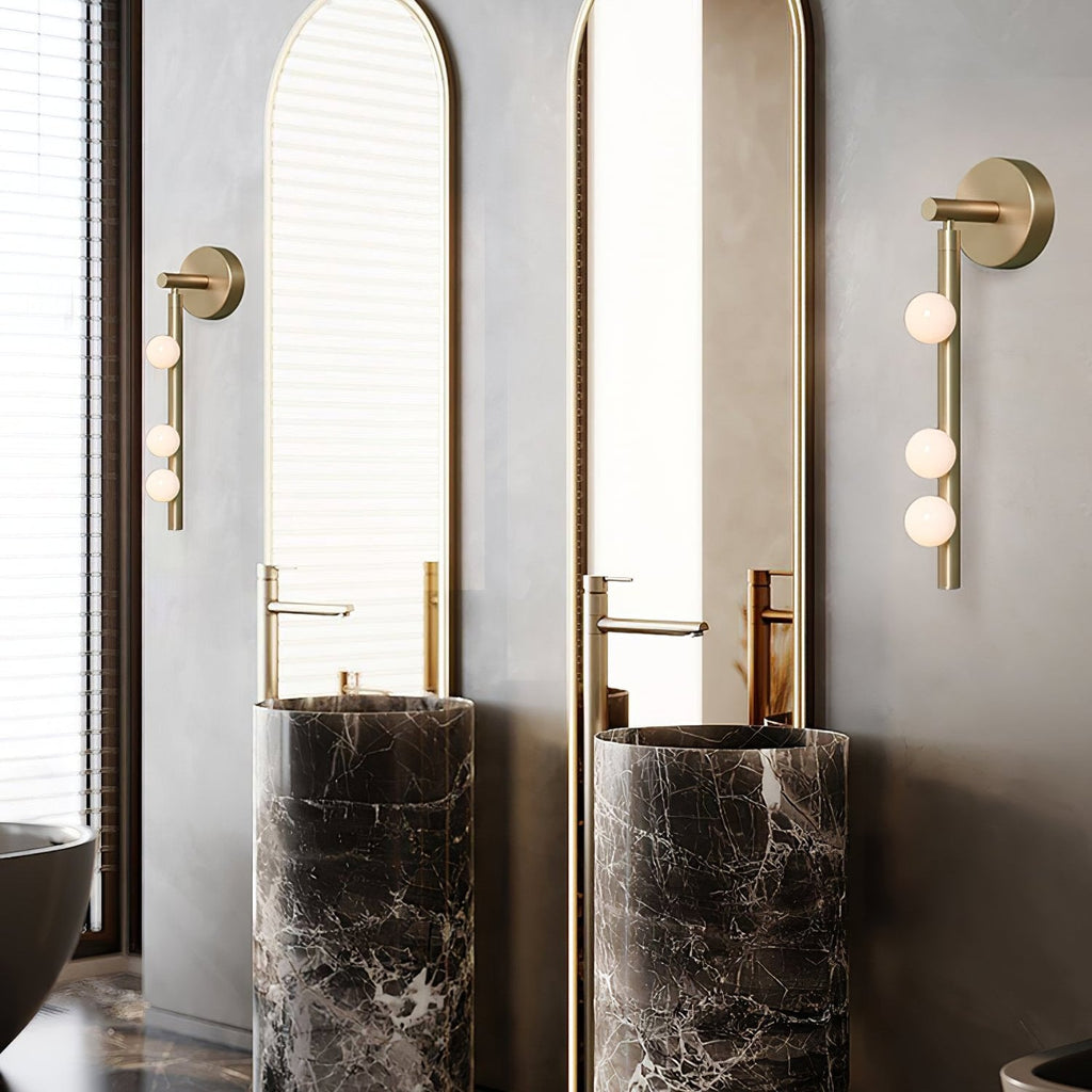 Wall Lamp With Brass Glass Tube Lighting Lobby