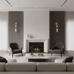 Wall Lamp With Brass Glass Tube Lighting Lobby