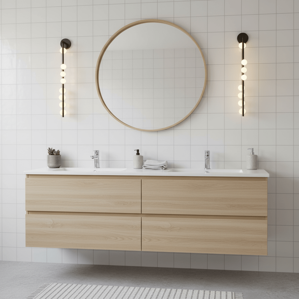 Wall Lamp With Brass Glass Tube Lighting Lobby