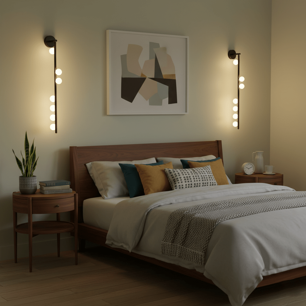 Wall Lamp With Brass Glass Tube Lighting Lobby