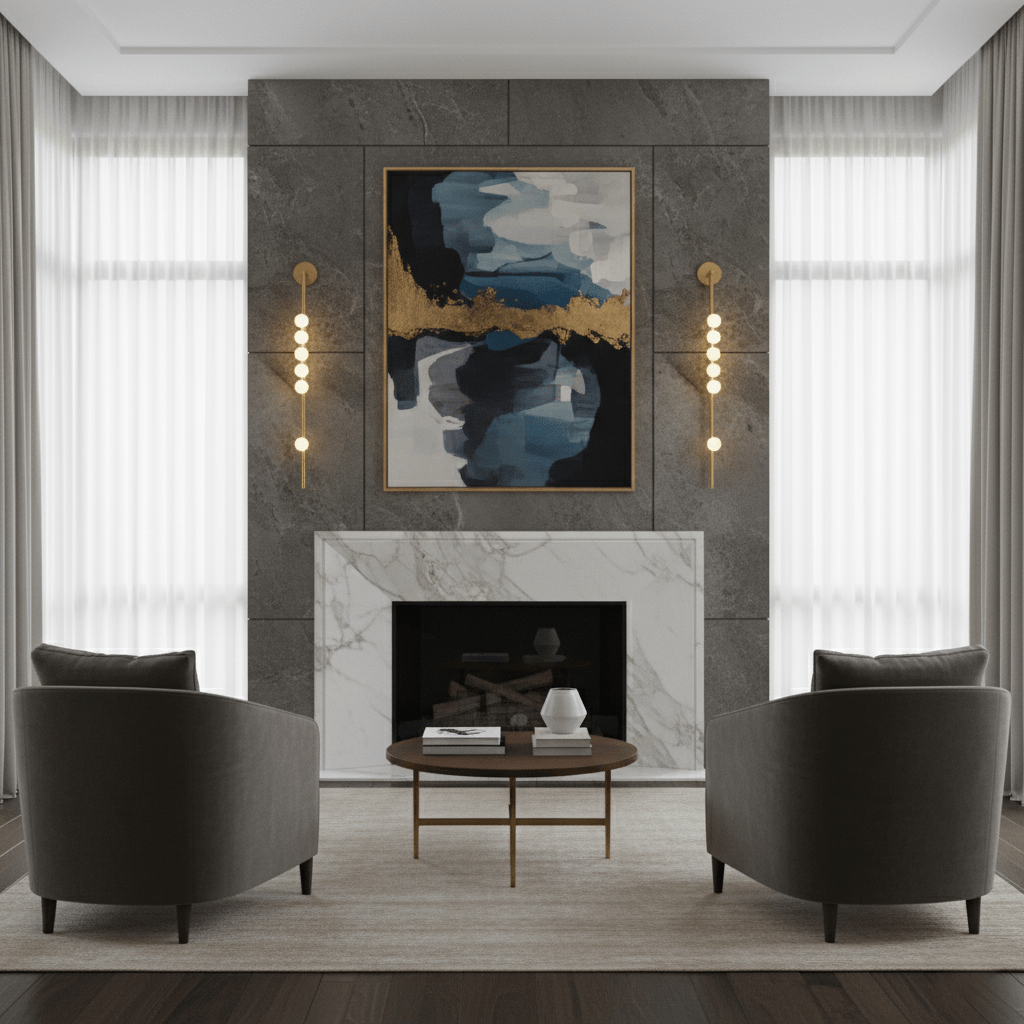 Wall Lamp With Brass Glass Tube Lighting Lobby