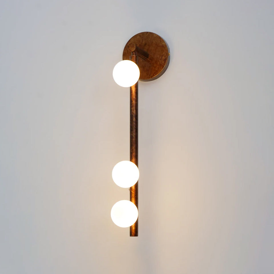 Wall Lamp With Brass Glass Tube Lighting Lobby