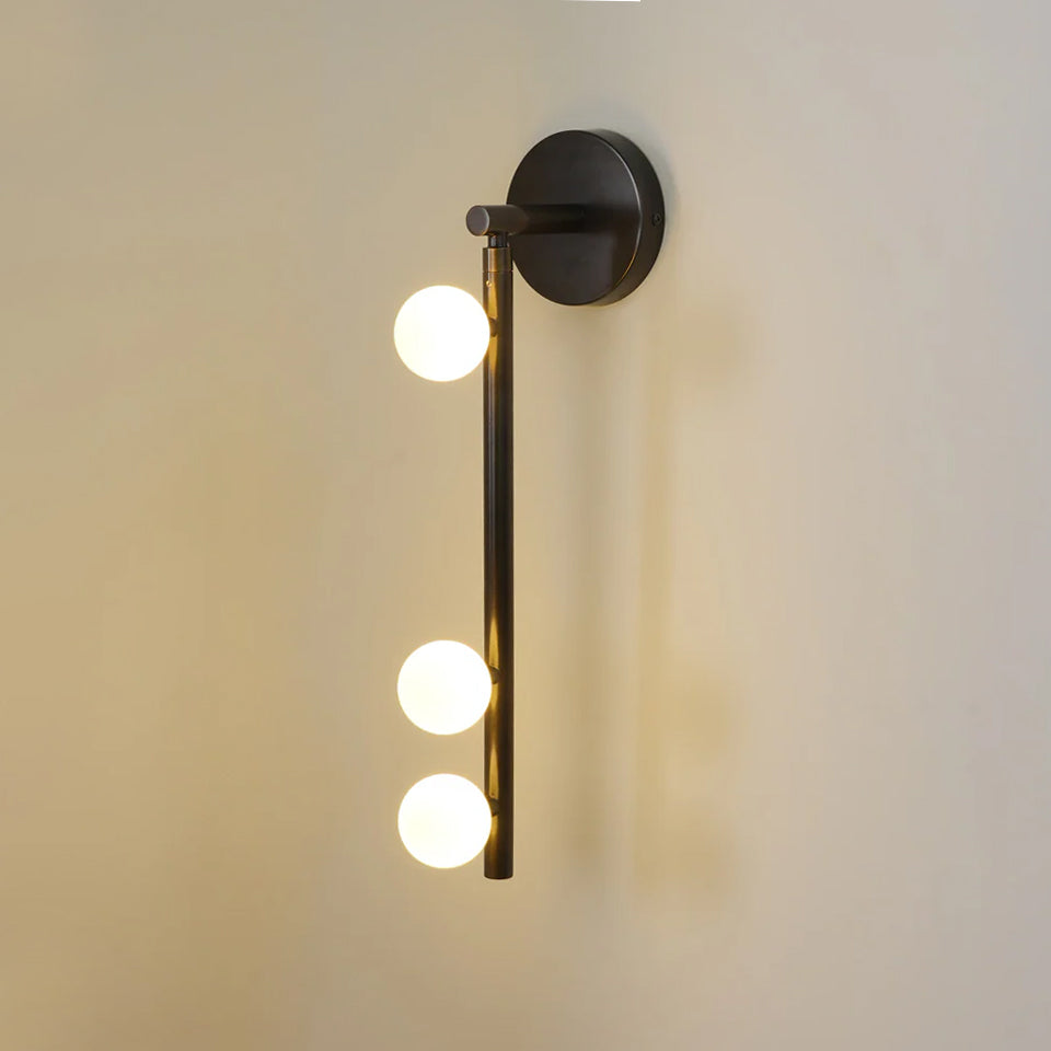 Wall Lamp With Brass Glass Tube Lighting Lobby