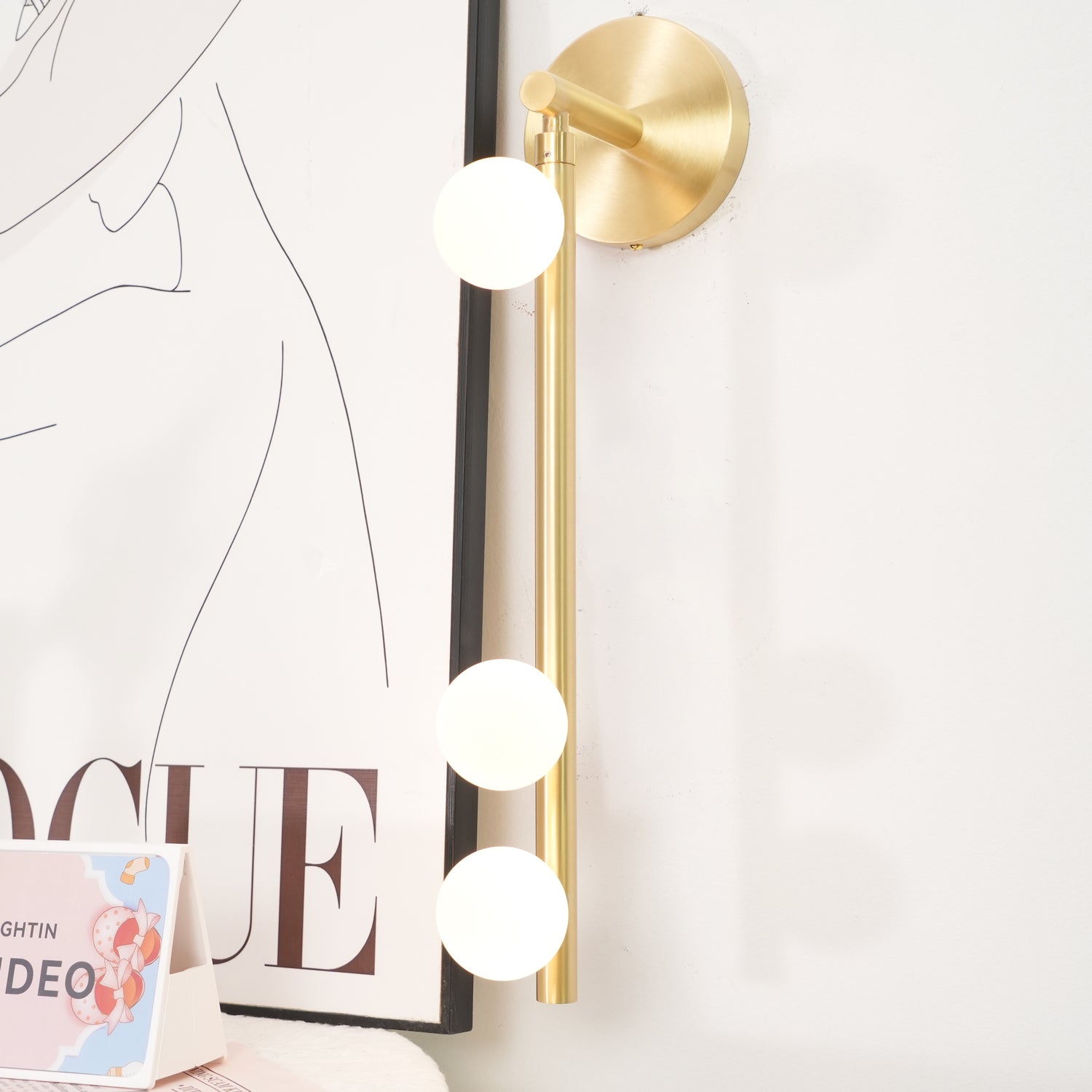 Wall Lamp With Brass Glass Tube Lighting Lobby