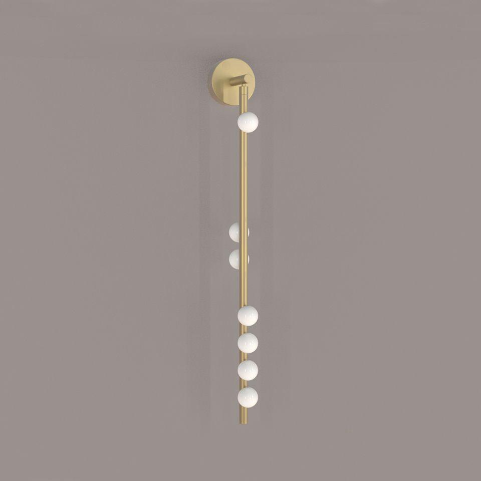Wall Lamp With Brass Glass Tube Lighting Lobby