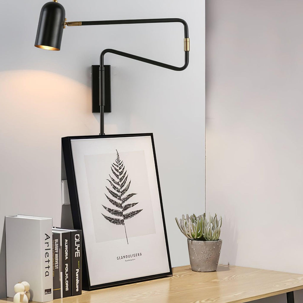 Wall-Mounted Plug In Adjustable Arm Light Lighting Lobby