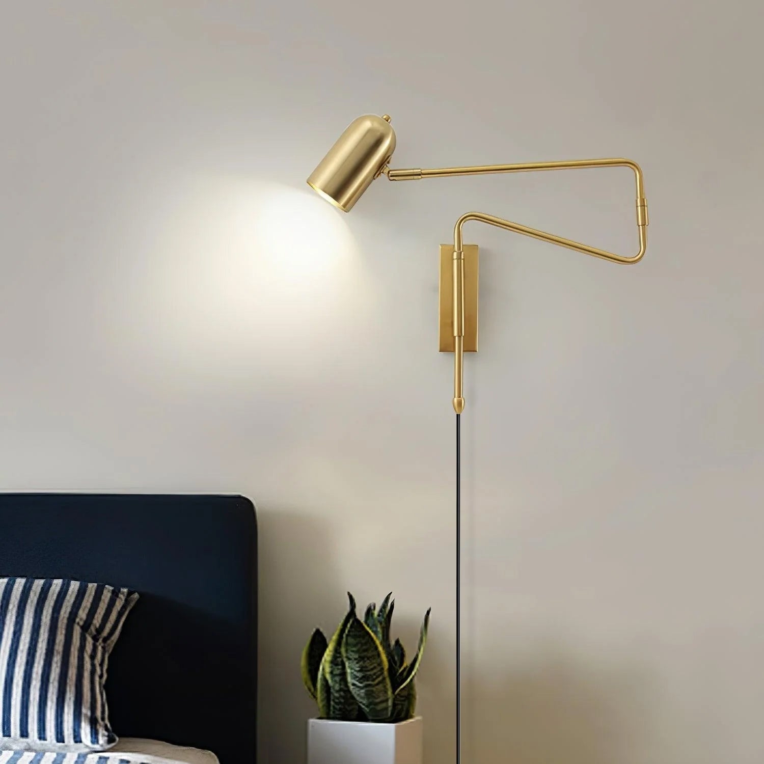 Wall-Mounted Plug In Adjustable Arm Light Lighting Lobby