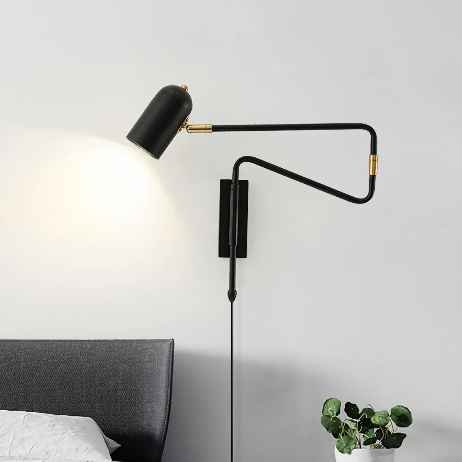 Wall-Mounted Plug In Adjustable Arm Light Lighting Lobby