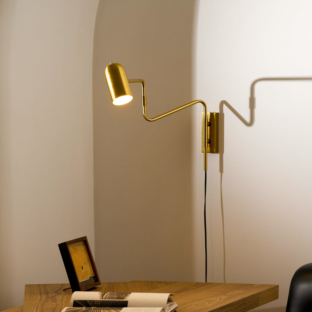 Wall-Mounted Plug In Adjustable Arm Light Lighting Lobby