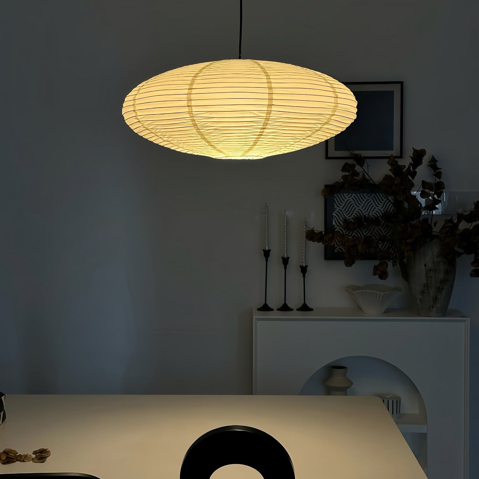 Washi Paper 15A Ceiling Pendant Light Lighting Lobby