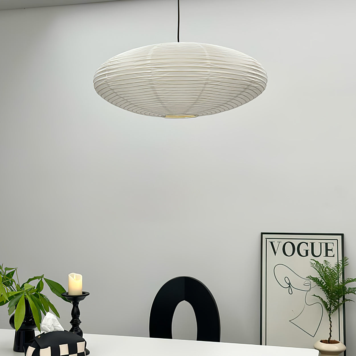 Washi Paper 15A Ceiling Pendant Light Lighting Lobby