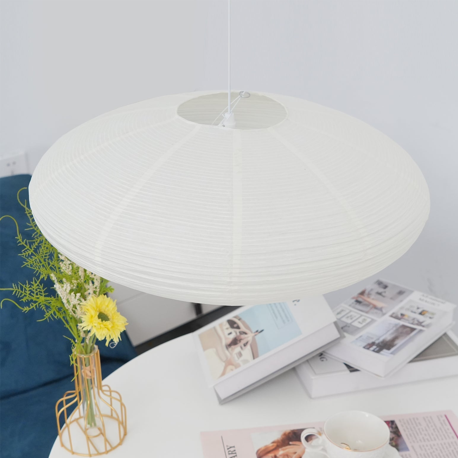 Washi Paper 15A Ceiling Pendant Light Lighting Lobby