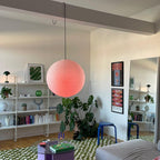 Washi Paper Ceiling Pendant Light (Black Cord) Lighting Lobby
