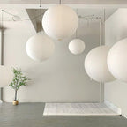 Washi Paper Ceiling Pendant Light (Black Cord) Lighting Lobby