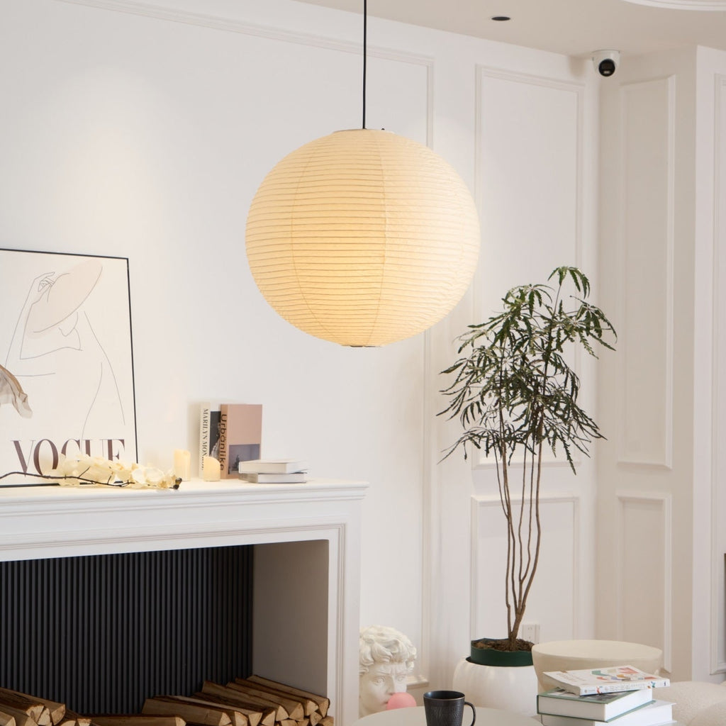 Washi Paper Ceiling Pendant Light Lighting Lobby