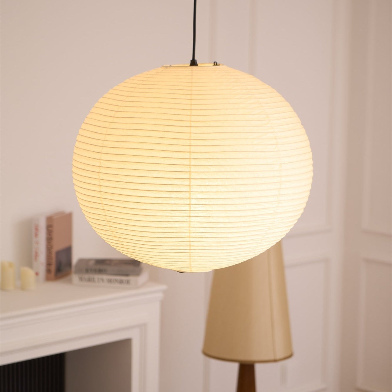 Washi Paper Ceiling Pendant Light Lighting Lobby