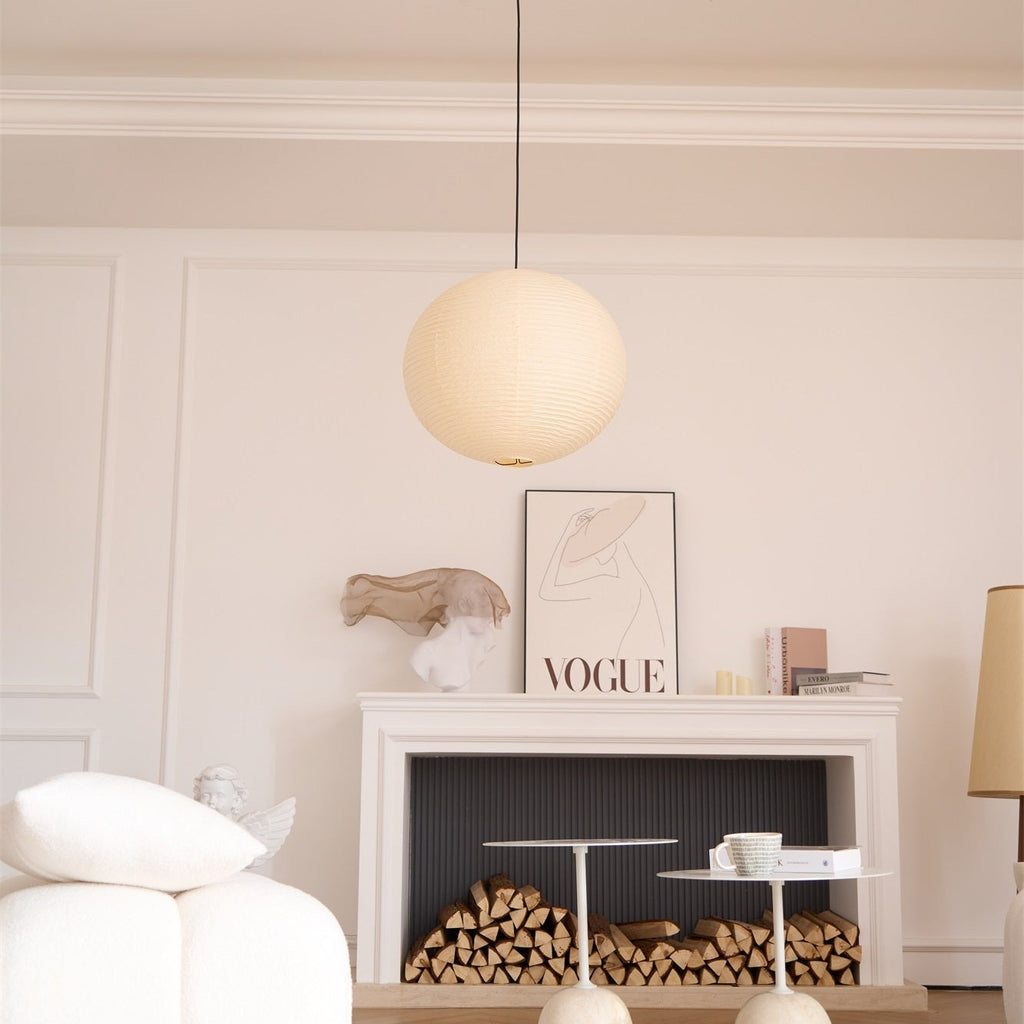 Washi Paper Ceiling Pendant Light Lighting Lobby