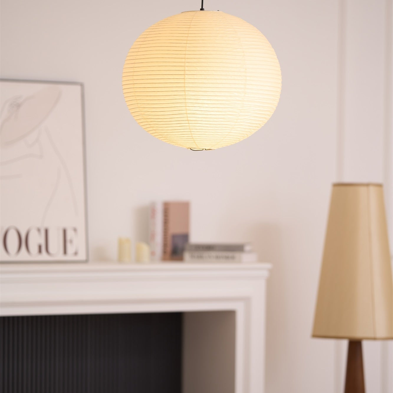 Washi Paper Ceiling Pendant Light Lighting Lobby