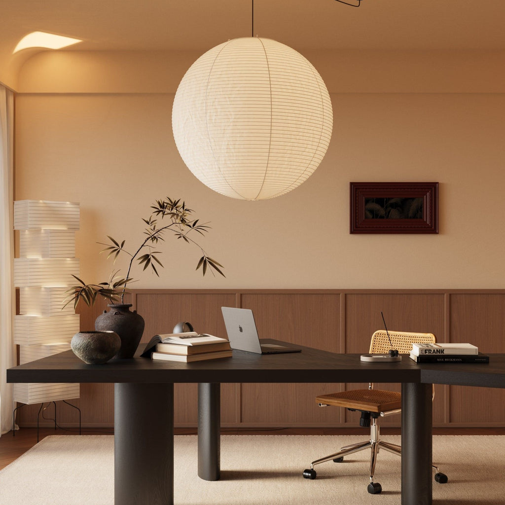 Washi Paper Ceiling Pendant Light Lighting Lobby