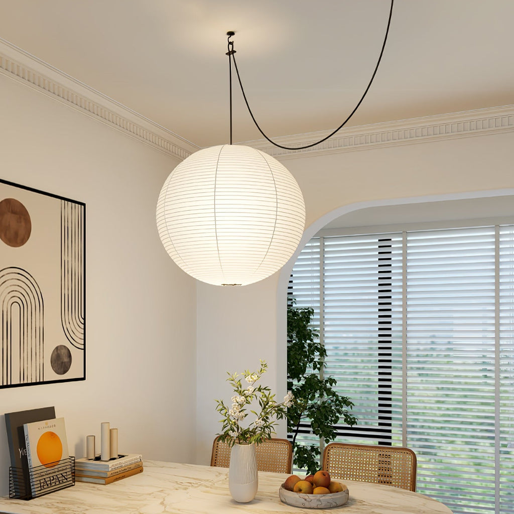 Washi Paper Ceiling Pendant Light Lighting Lobby