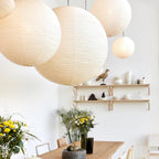 Washi Paper Ceiling Pendant Light Lighting Lobby
