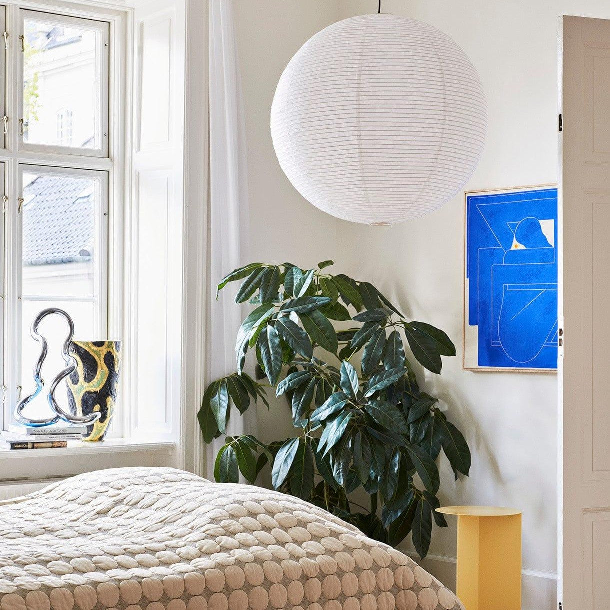 Washi Paper Ceiling Pendant Light Lighting Lobby