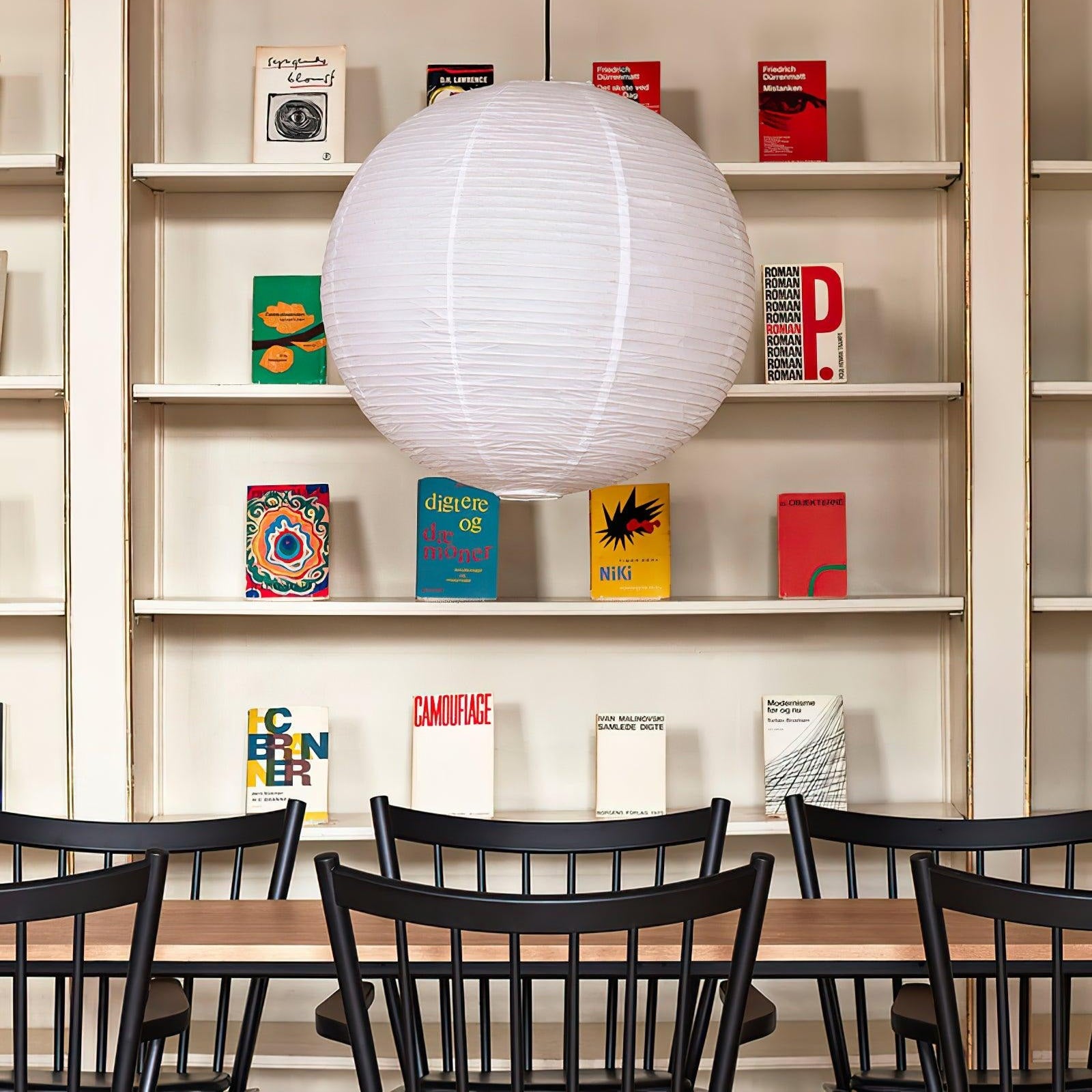Washi Paper Ceiling Pendant Light Lighting Lobby
