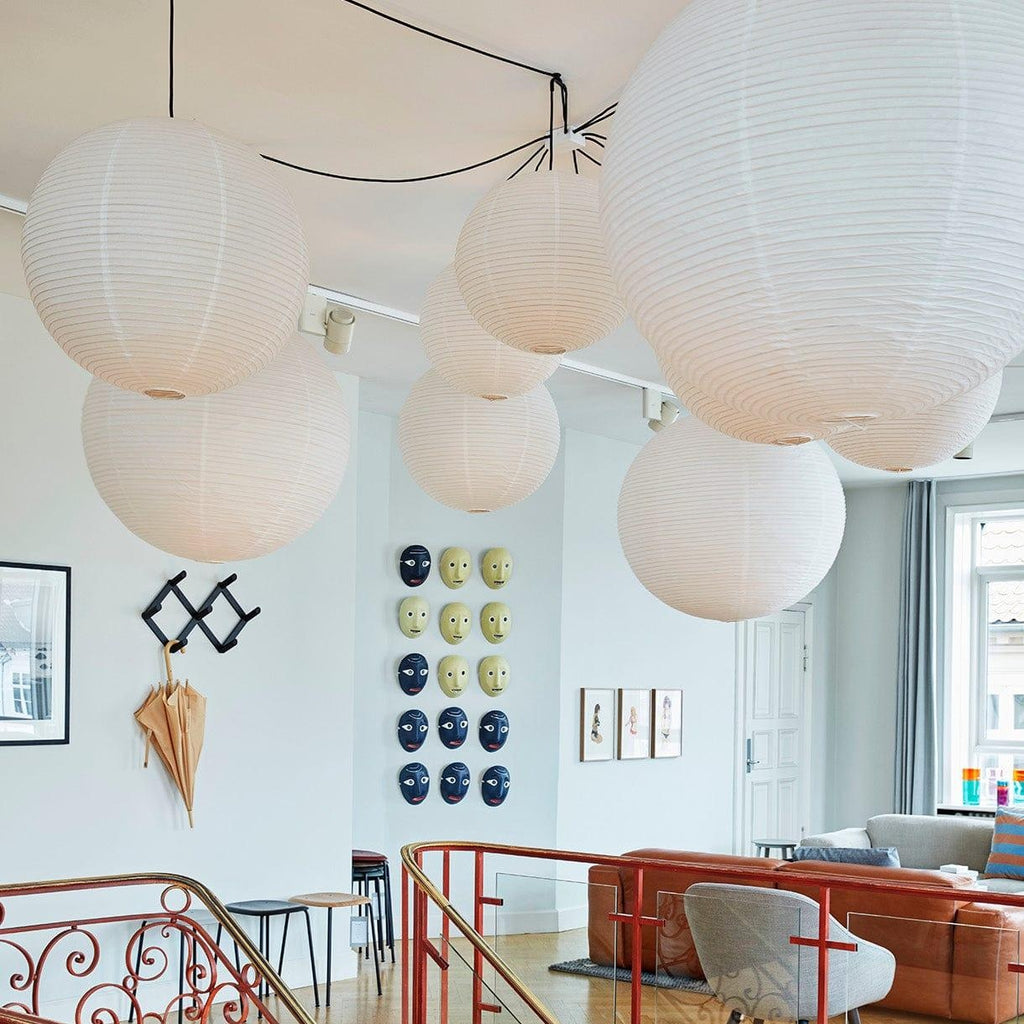 Washi Paper Ceiling Pendant Light Lighting Lobby