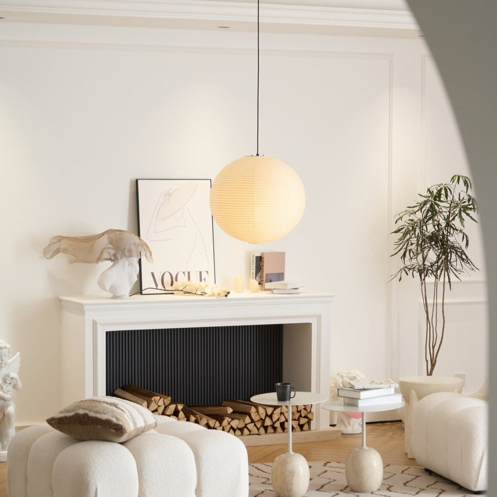 Washi Paper Ceiling Pendant Light Lighting Lobby