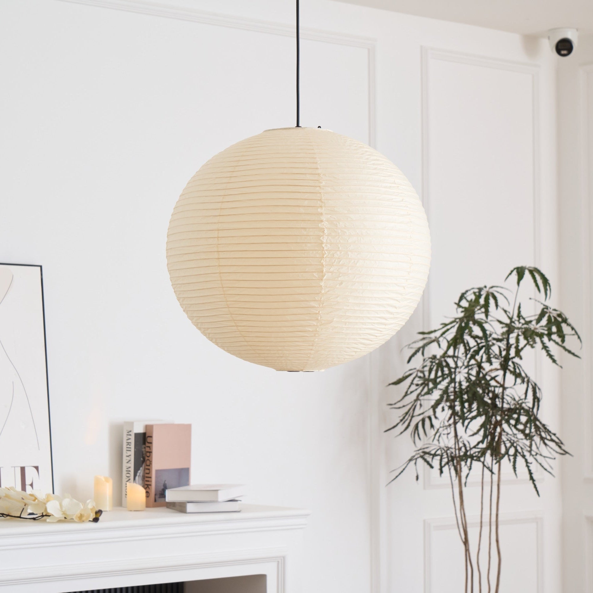 Washi Paper Ceiling Pendant Light Lighting Lobby