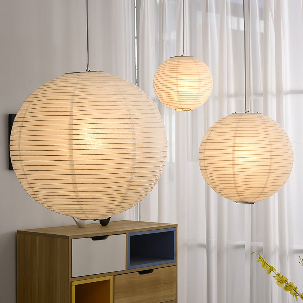 Washi Paper Ceiling Pendant Light Lighting Lobby