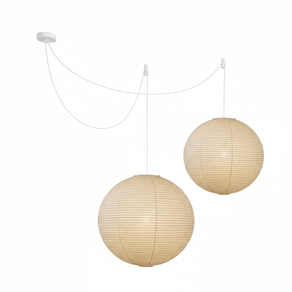 Washi Paper Ceiling Pendant Light Lighting Lobby