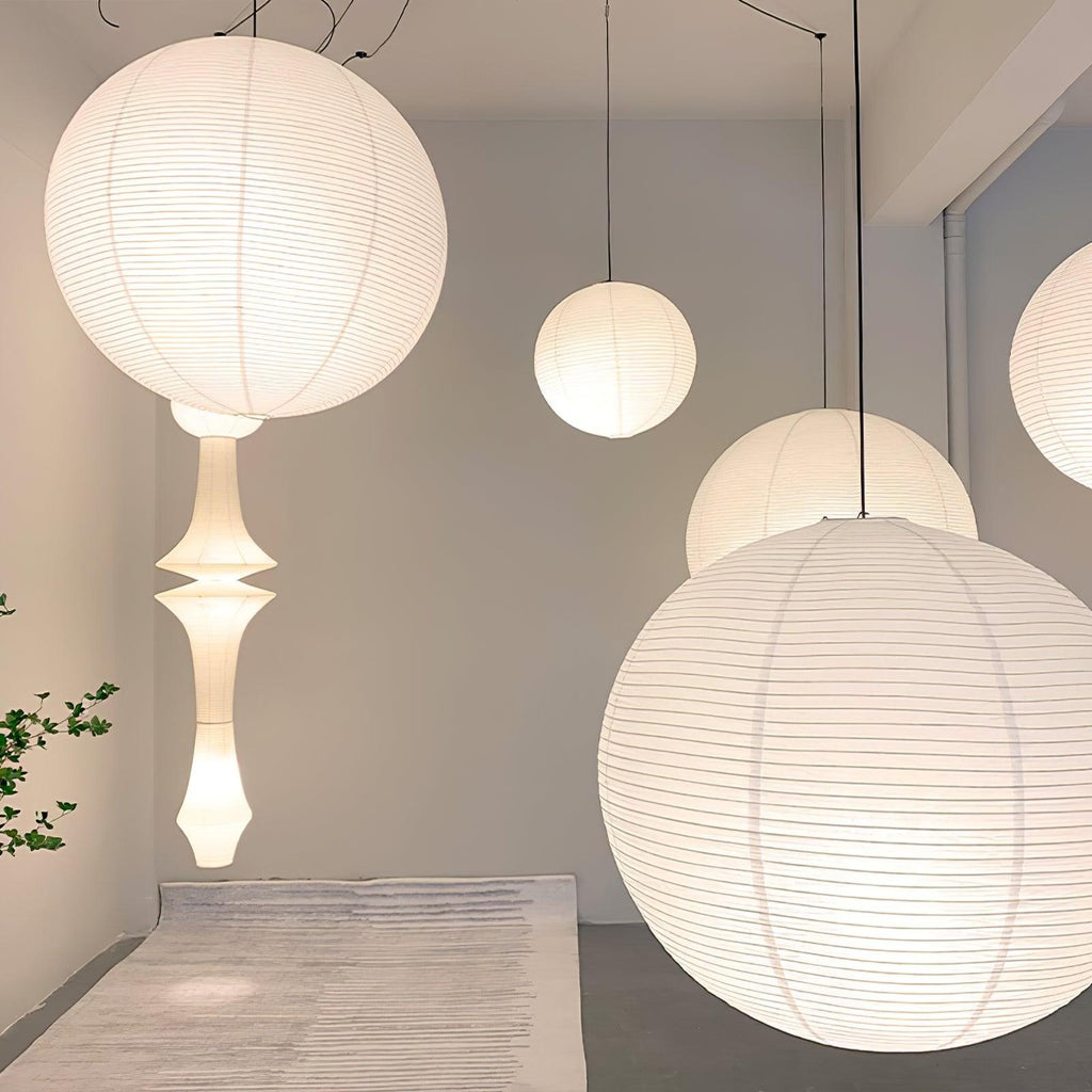Washi Paper Ceiling Pendant Light Lighting Lobby