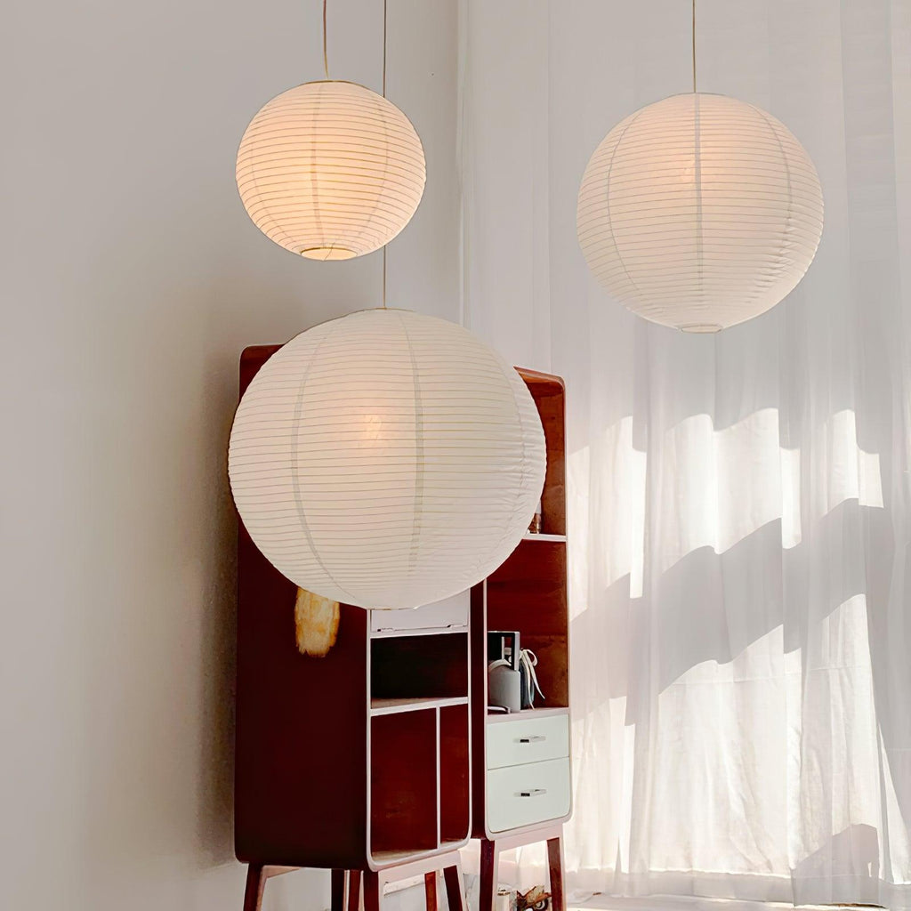 Washi Paper Ceiling Pendant Light Lighting Lobby