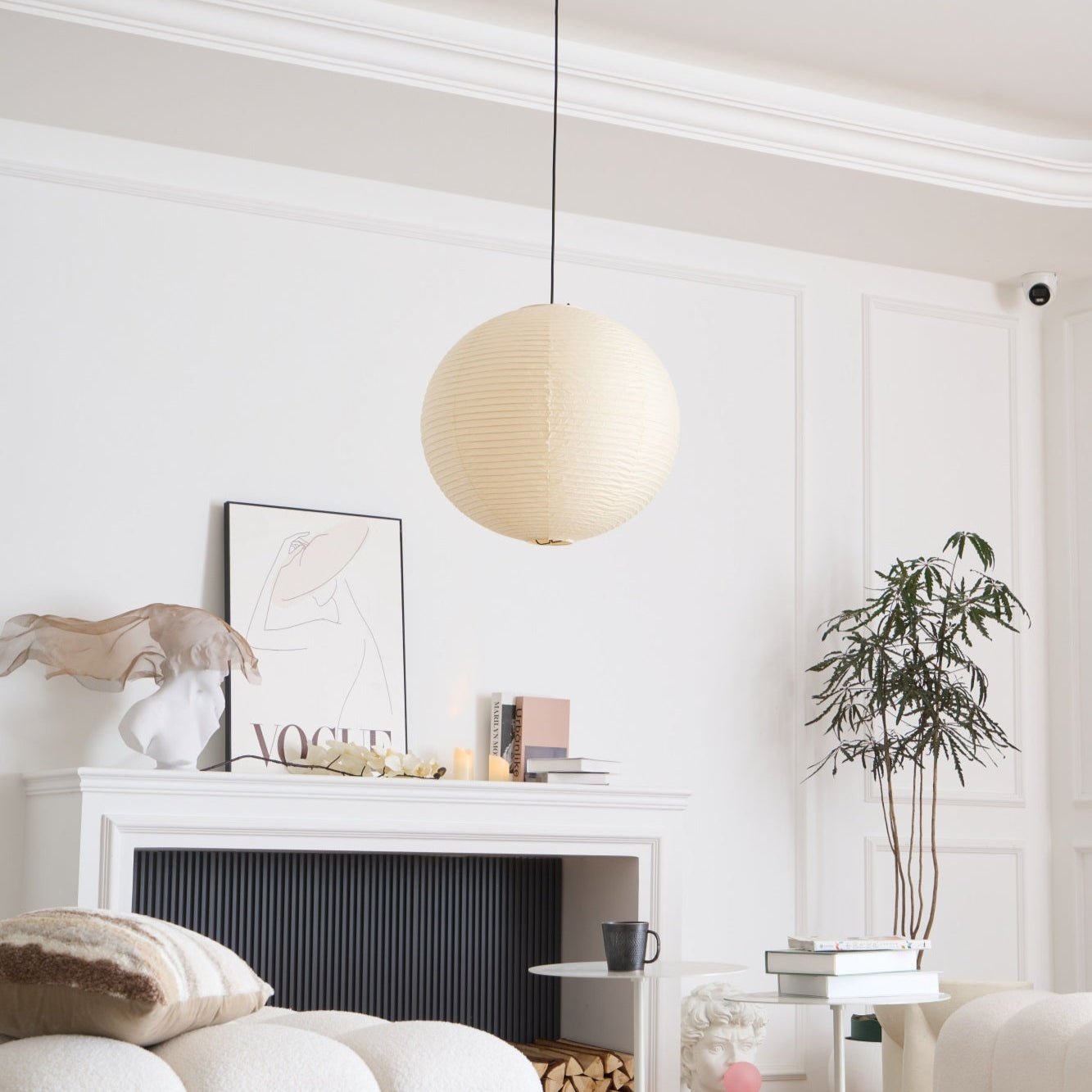 Washi Paper Ceiling Pendant Light Lighting Lobby