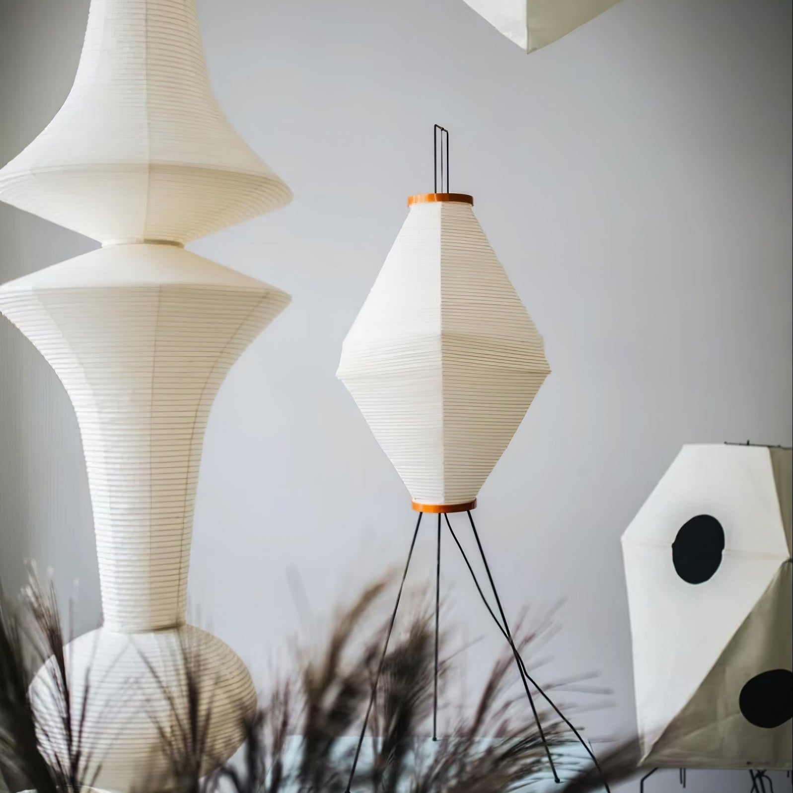 Washi Paper E Ceiling Pendant Lamp Lighting Lobby