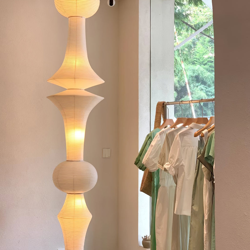 Washi Paper E Ceiling Pendant Lamp Lighting Lobby